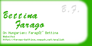 bettina farago business card